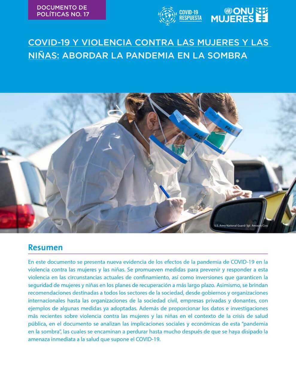 COVID-19 Y Violencia Contra Las Mujeres Y Las Niñas: Abordar La ...